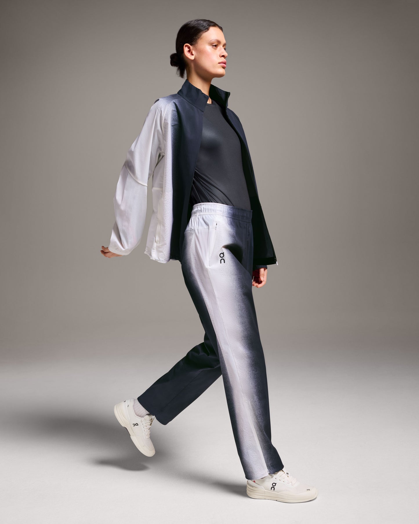 Women's Court Track Pants Black | White - US 2566