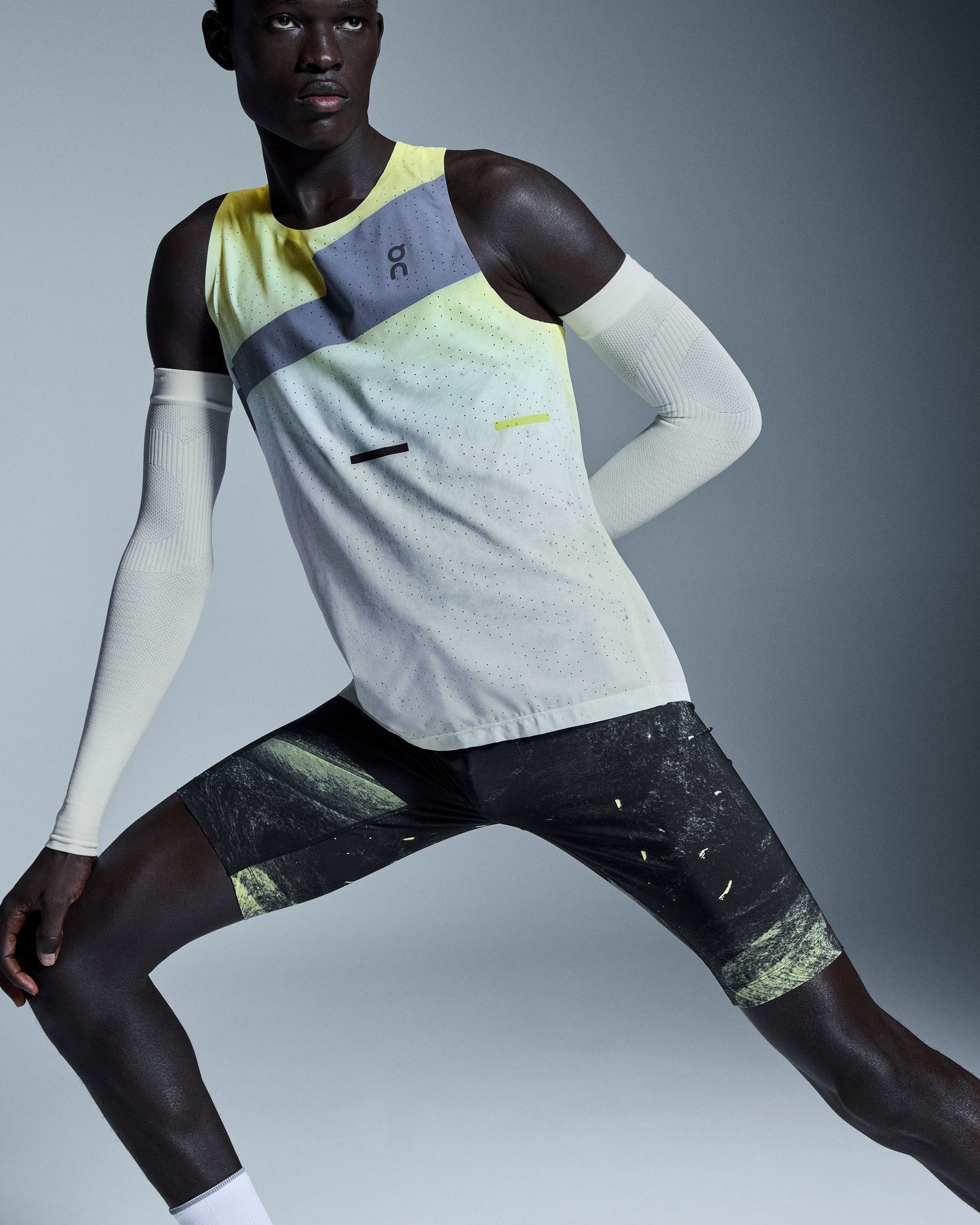Men's Race Singlet Limelight | Glacier - US 7862