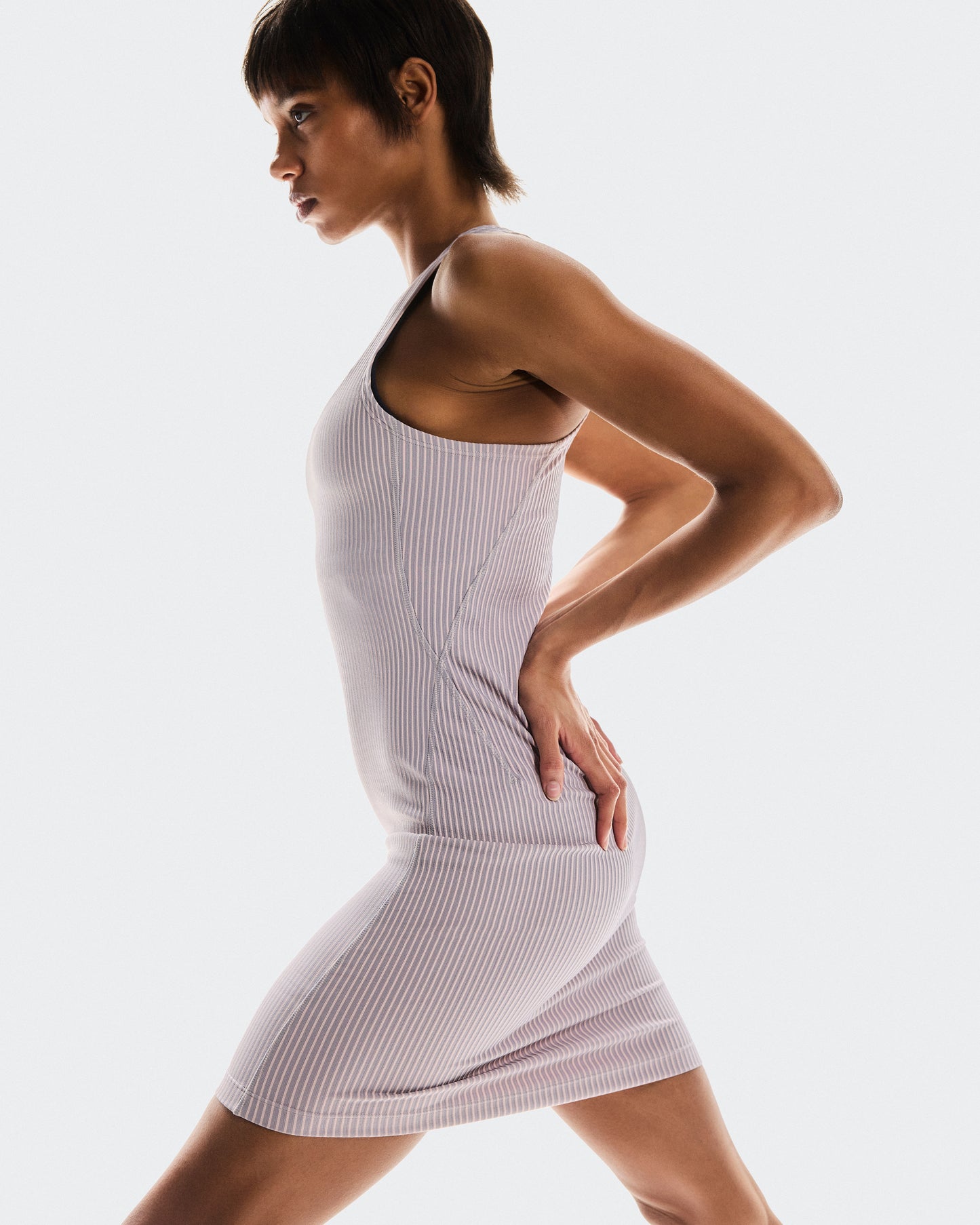 Women's All-Day Ribbed Dress Orchid | Lilac - US 2425