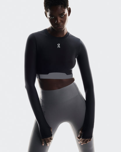 Women's Train Long Sleeve Crop Black - US 8607