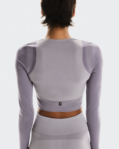 Women's Studio Knit Long-T Crop Lilac | Cosmos - US 4831