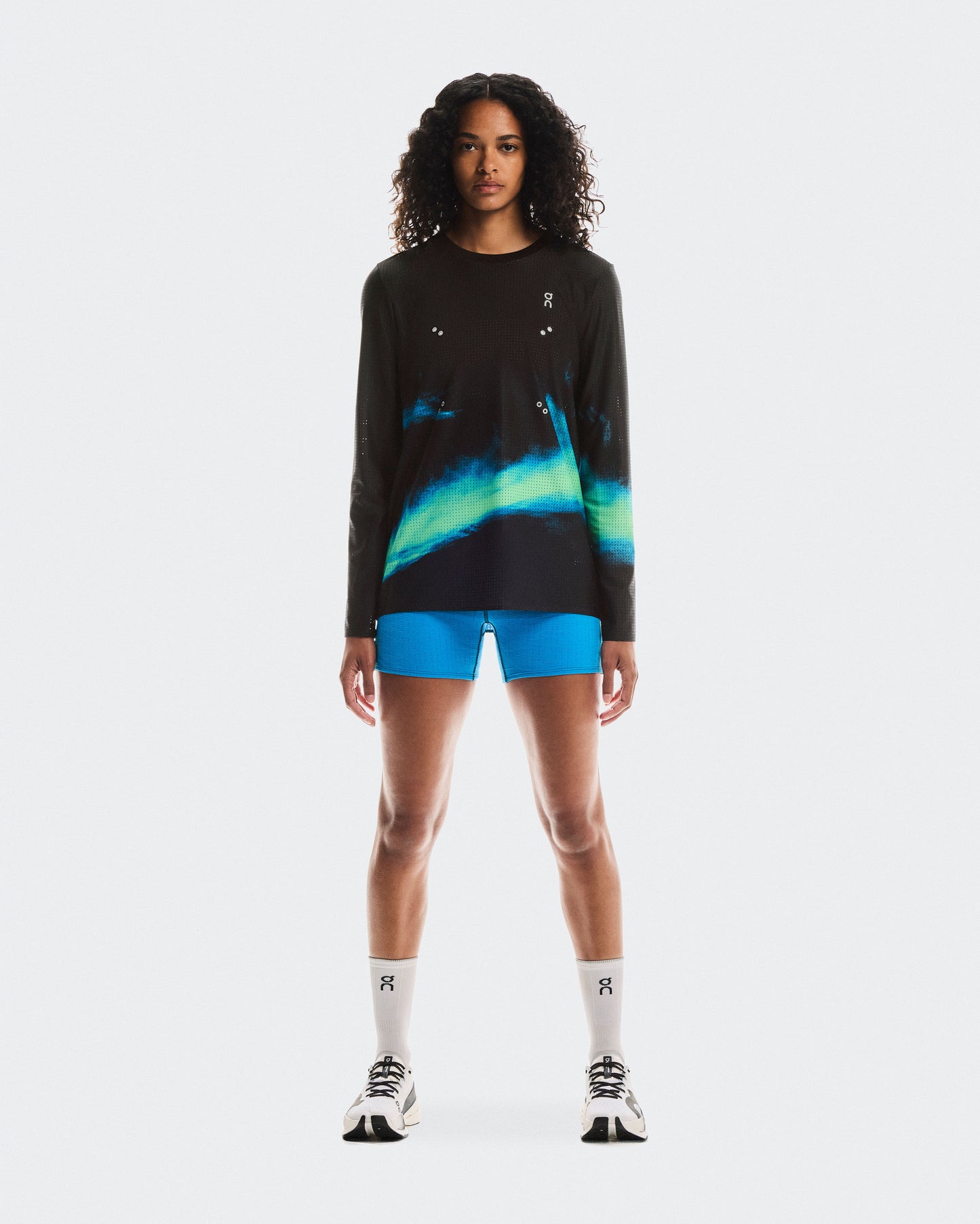 Women's Pace Mesh Long-T Black | Horizon - US 6448