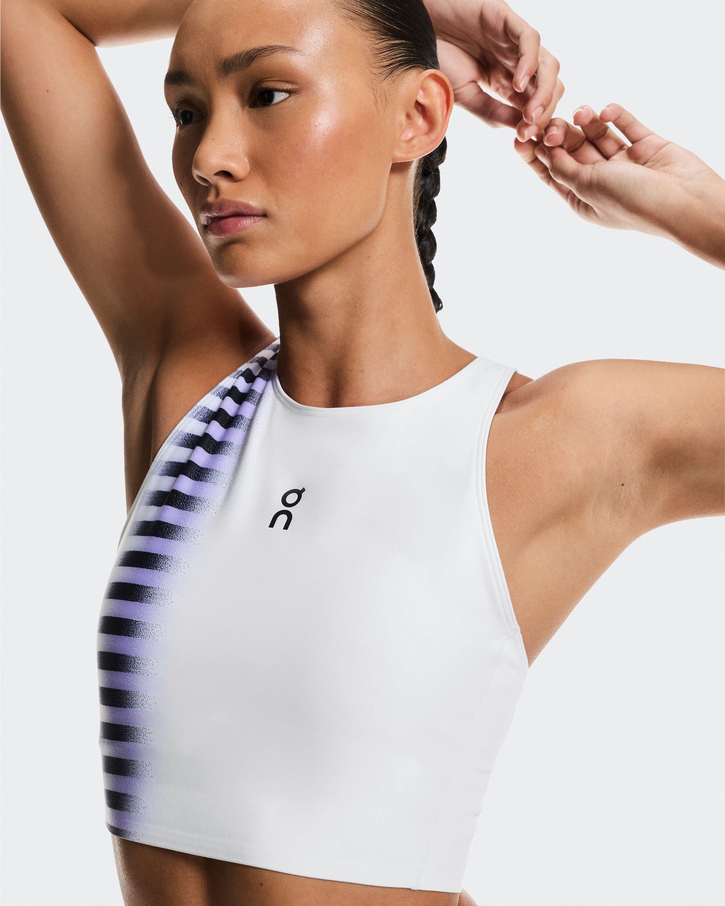 Women's Court Crop Top Edge White | Black - US 2706