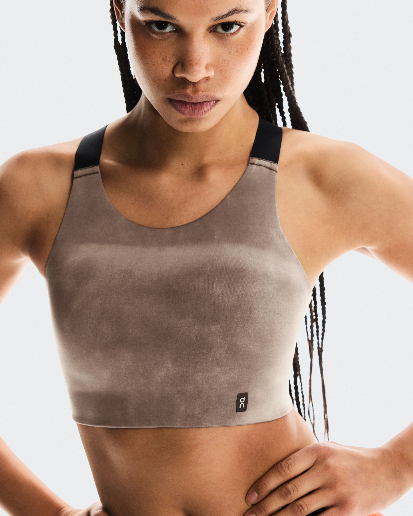 Women's Performance Bra AOP Cinder | Black - US 4742