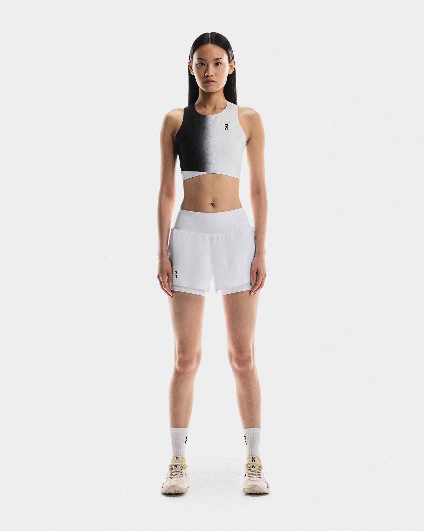 Women's Court Crop Top Black | White - US 1247