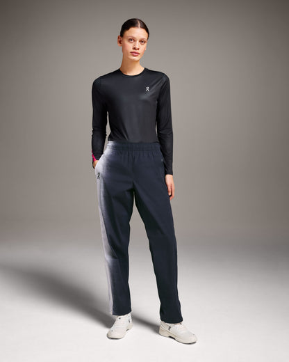Women's Court Track Pants Black | White - US 2566