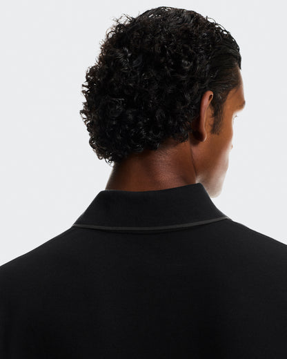 Men's Courtside Long-T Polo Black | Eclipse - US 7279