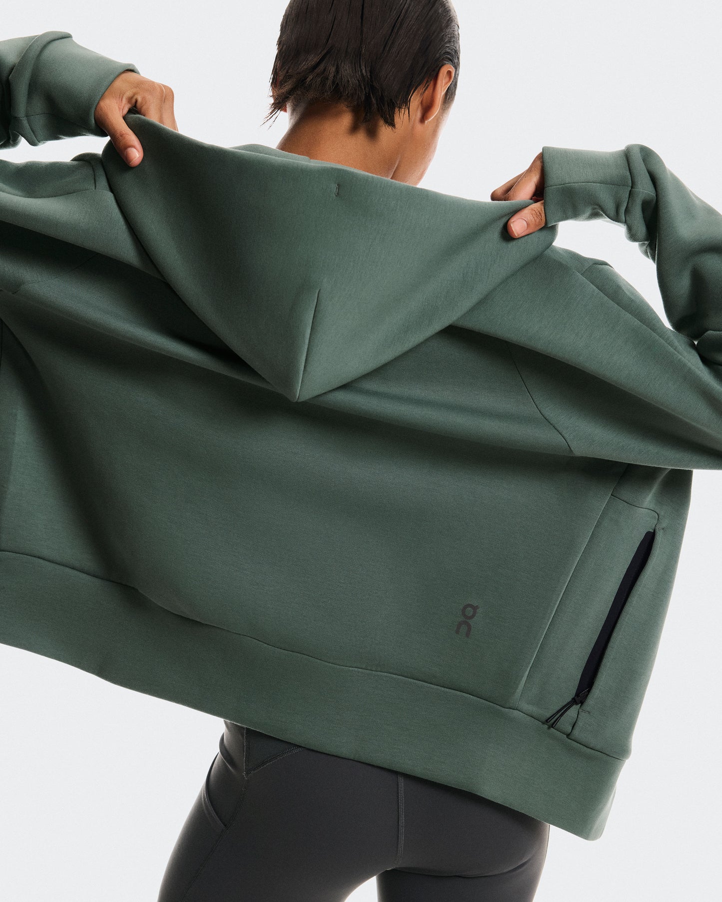 Women's Focus Tech Zip Hoodie Olive - US 3230
