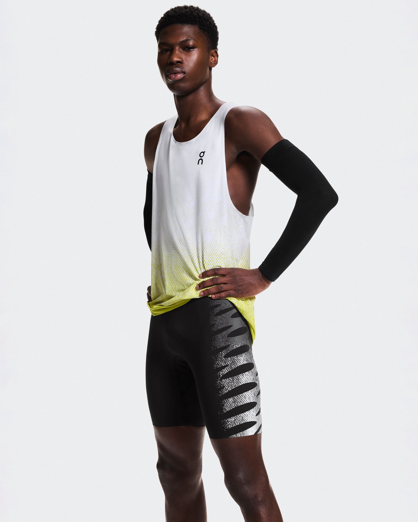 Men's Zero Half Tights Iron | White - US 6990