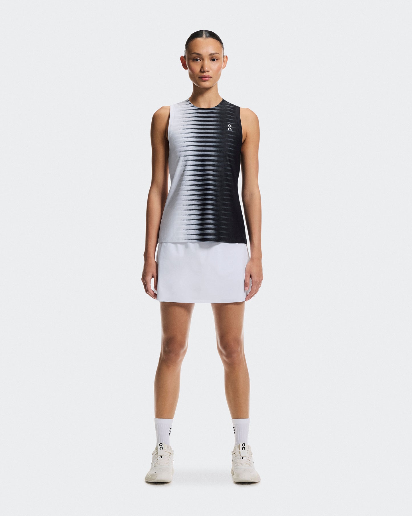 Women's Court Tank Edge Black | White - US 9546