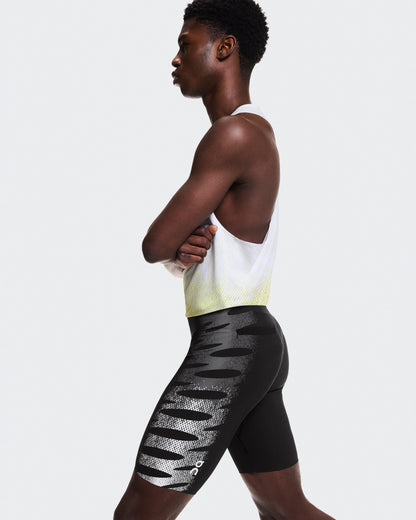 Men's Zero Half Tights Iron | White - US 6990