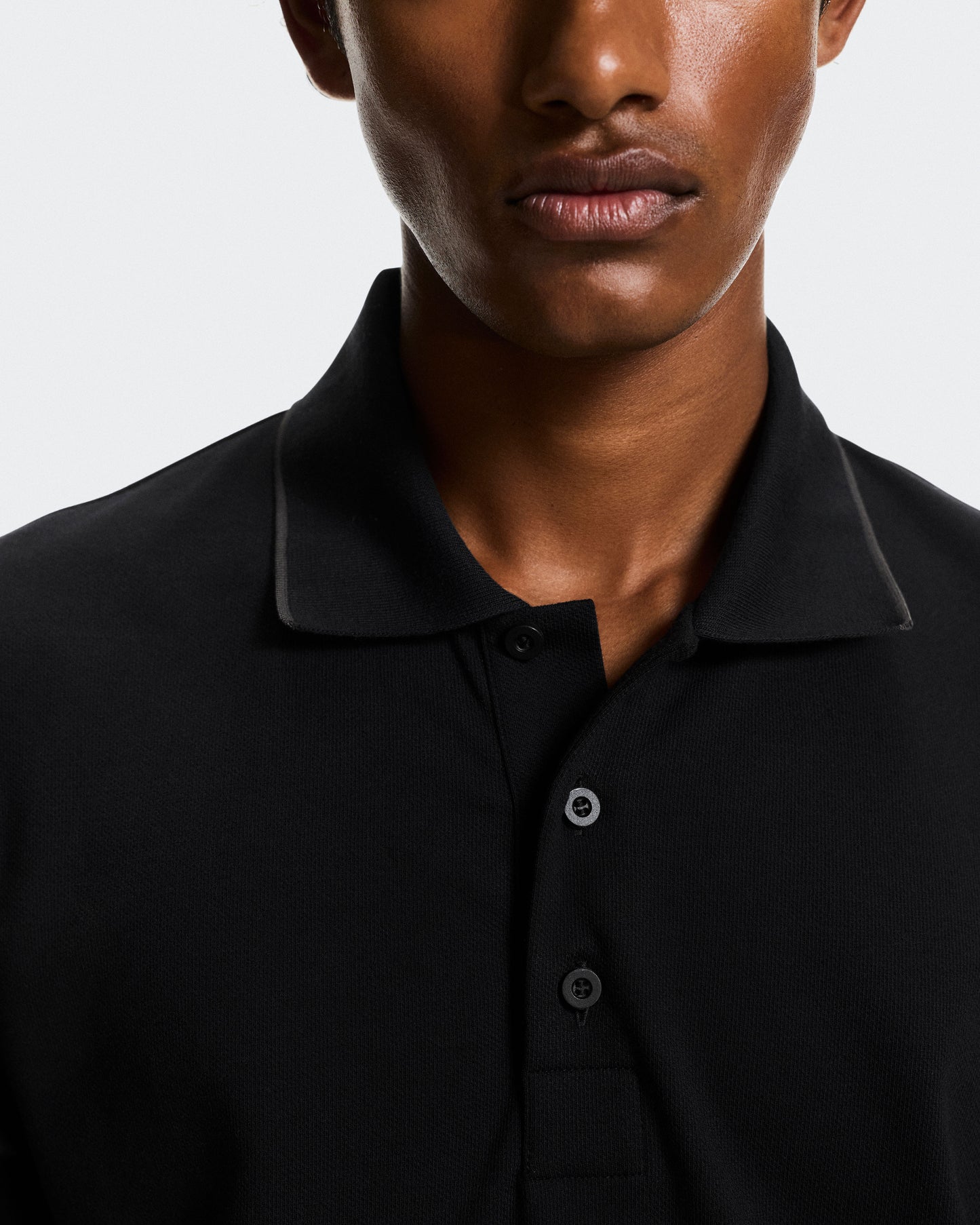 Men's Courtside Long-T Polo Black | Eclipse - US 7279