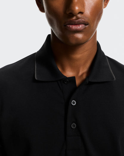 Men's Courtside Long-T Polo Black | Eclipse - US 7279