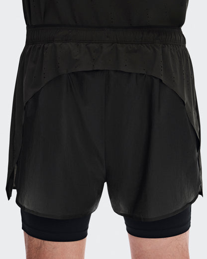 Men's Zero 2-in-1 Shorts PAF Molasses | Black - US 7621