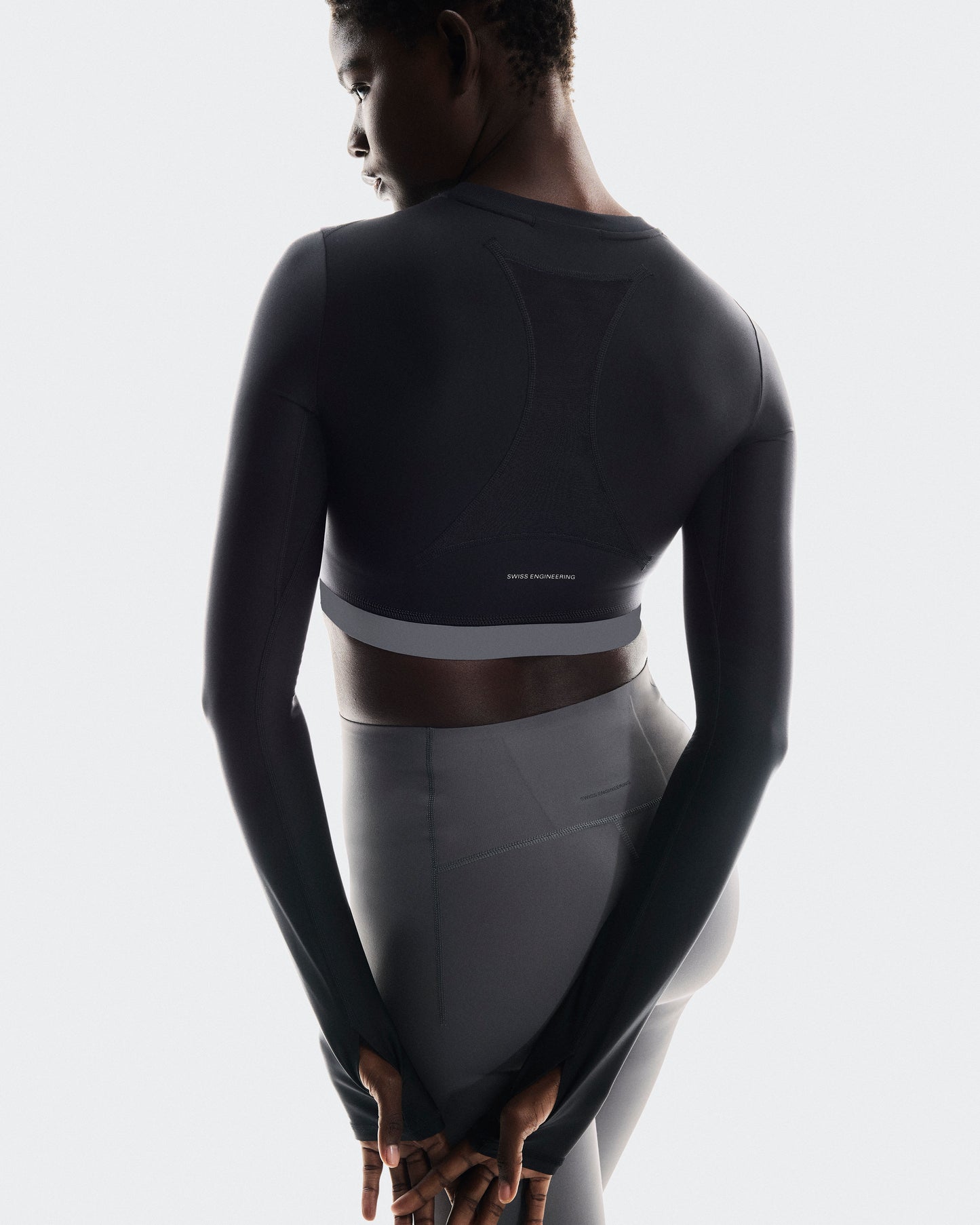 Women's Train Long Sleeve Crop Black - US 8607