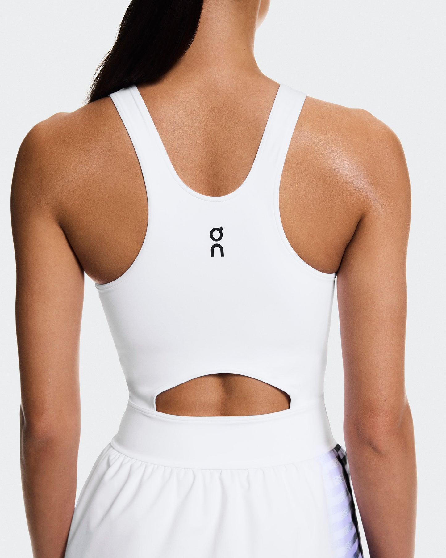 Women's Court Dress Split Edge White | Black - US 4094