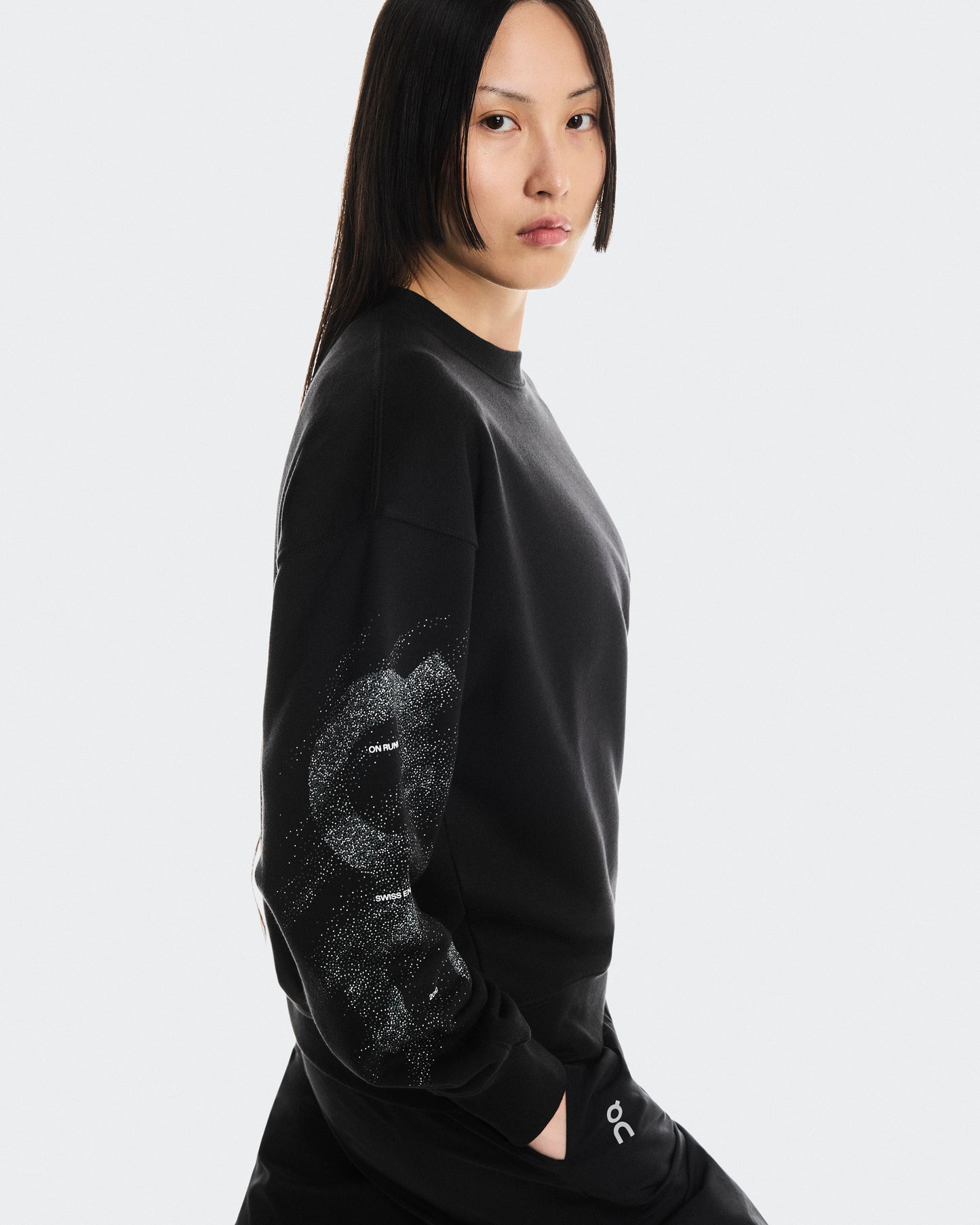 Women's Club Crew Graphic Black | Olive - US 0599