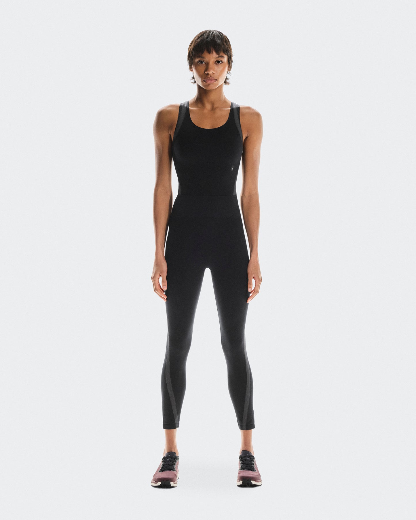 Women's Studio Knit Bodysuit 7/8 Black | Eclipse - US 6863