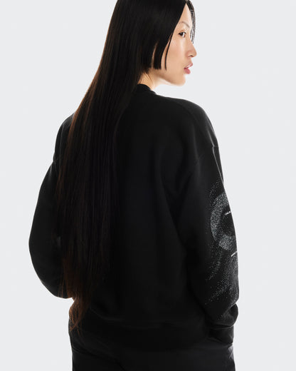 Women's Club Crew Graphic Black | Olive - US 0599