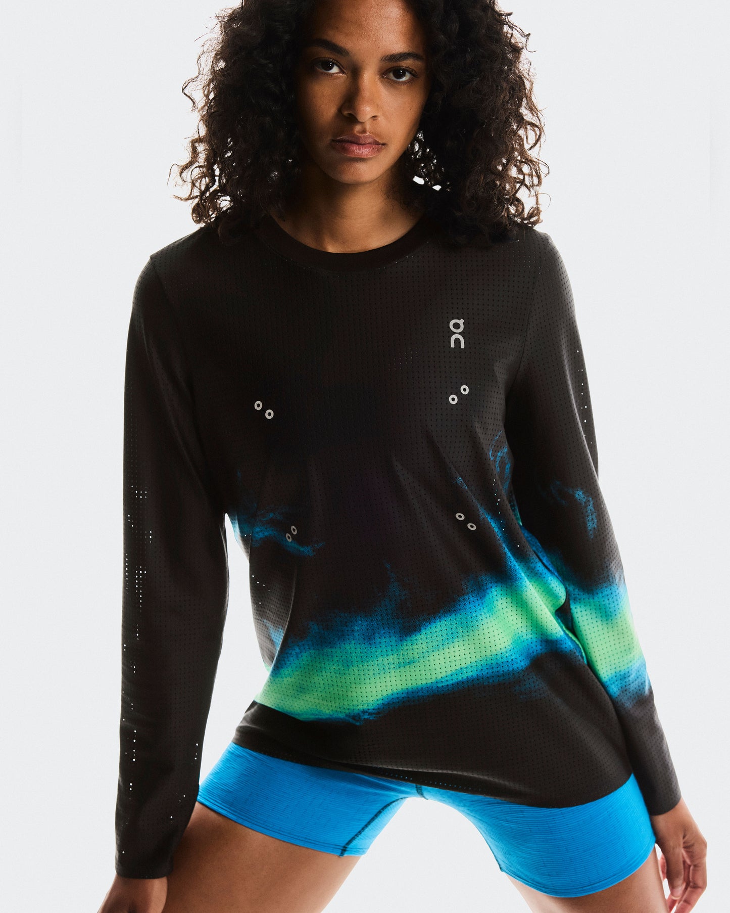 Women's Pace Mesh Long-T Black | Horizon - US 6448
