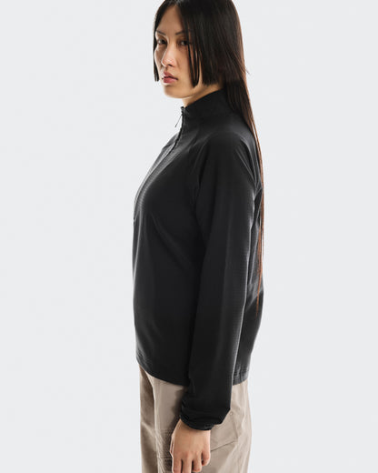 Women's Trek Quarterzip Black - US 8871