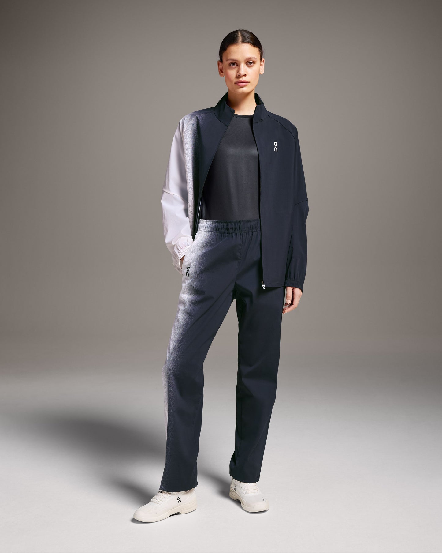 Women's Court Track Pants Black | White - US 2566