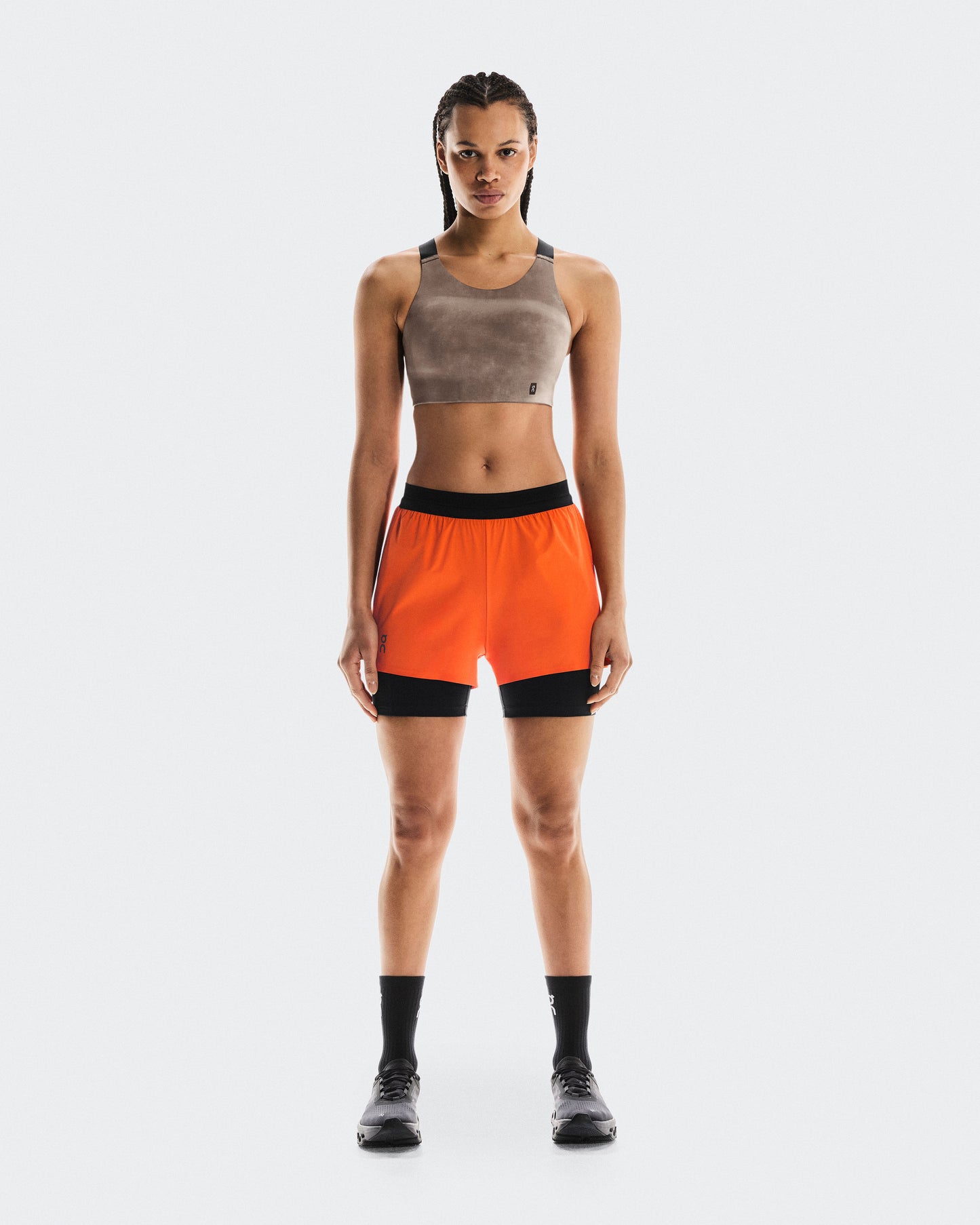 Women's Performance Bra AOP Cinder | Black - US 4742