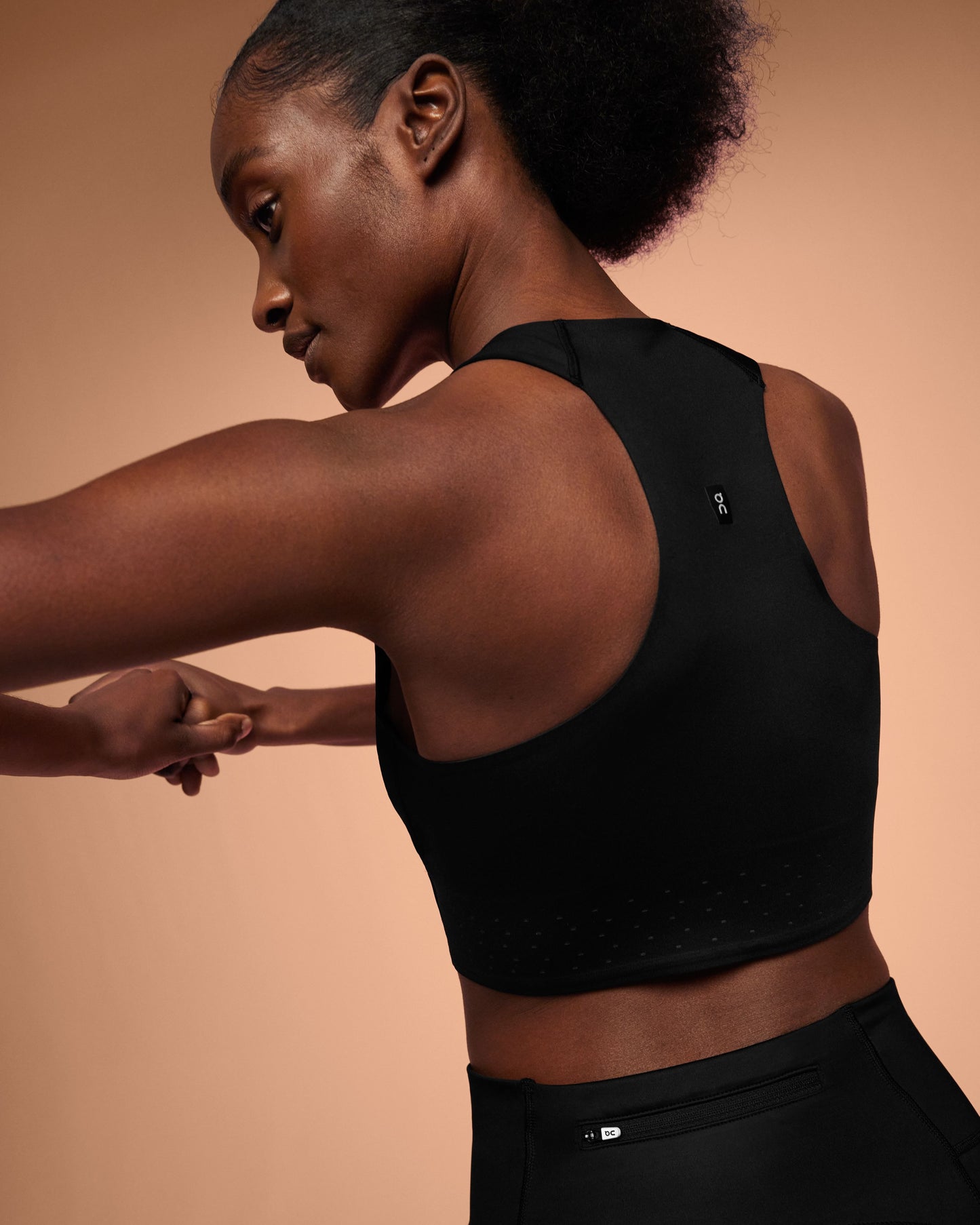 Women's Race Crop Black | Shadow - US 3248