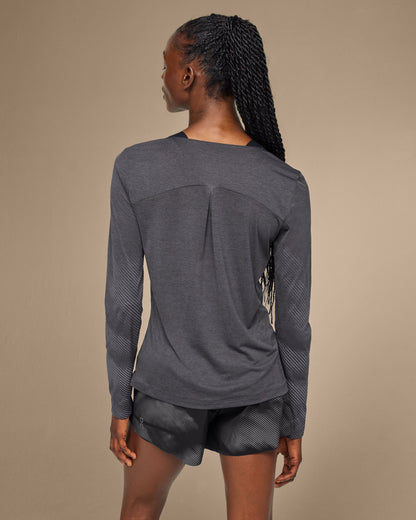 Women's Performance Long-T Lumos Black | Iron - US 7169